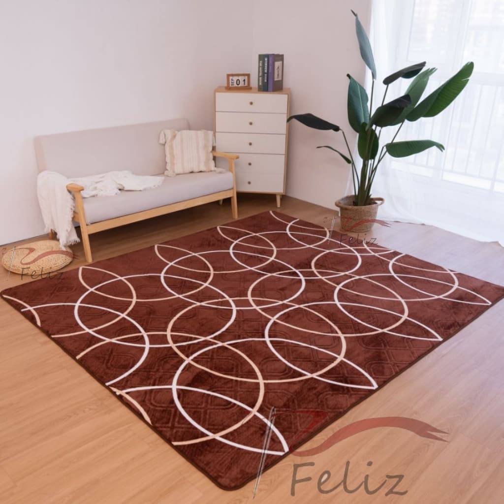 Tapete Grosso Grande Sala E Quarto Geometrico Antiderrapante Boa Qualidade Ola1