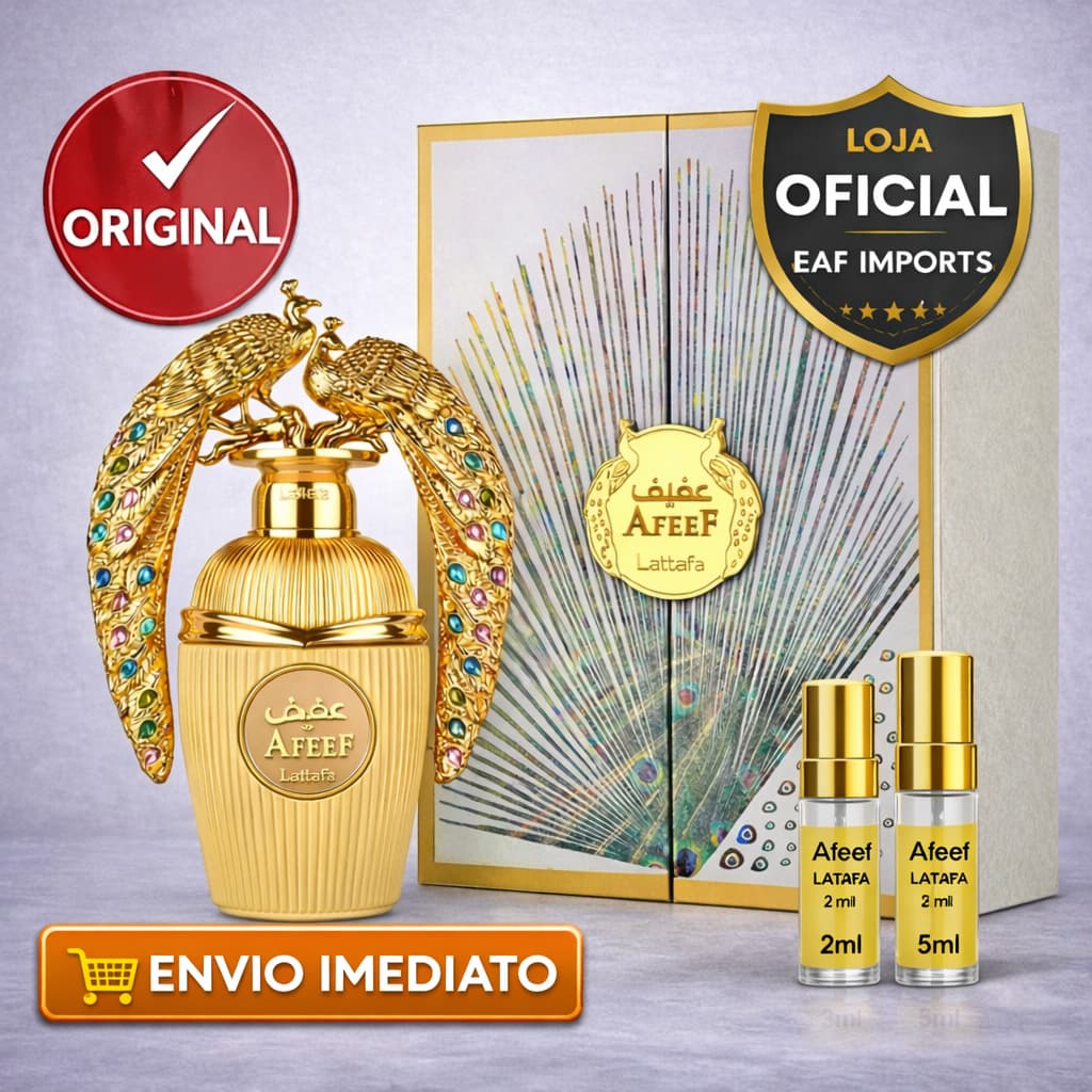 Perfume Afeef Lattafa Feminino Original EDP Importado Alta Fixação
