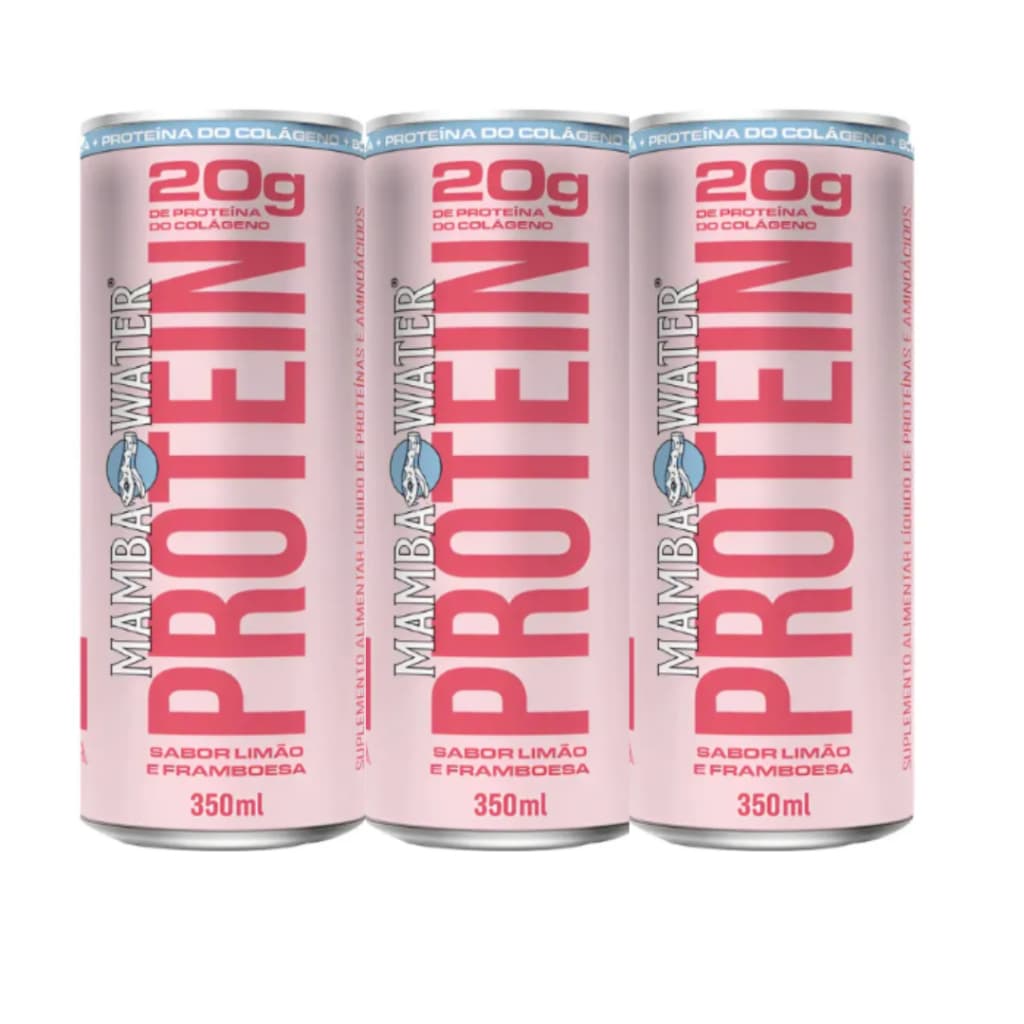 Mamba Water Protein Sabor Limão E Framboesa 3 Latas