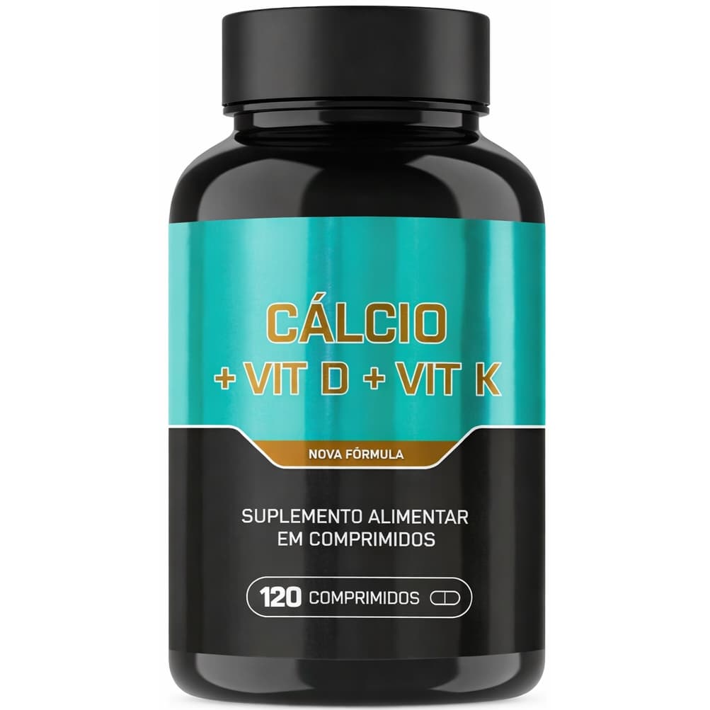 Cálcio Vitamina D3 Vitamina K2 - 120 Comprimidos - Mercadoria com Procedência (Minerais e Vitaminas)