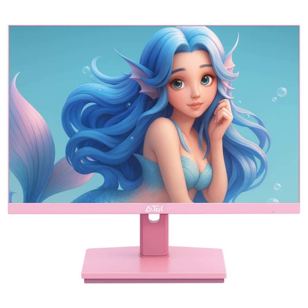 Monitor Gamer 24" LED RGB Rosa IPS 100Hz 1ms Antirreflexo HDMI VGA Áudio Compatível FreeSync