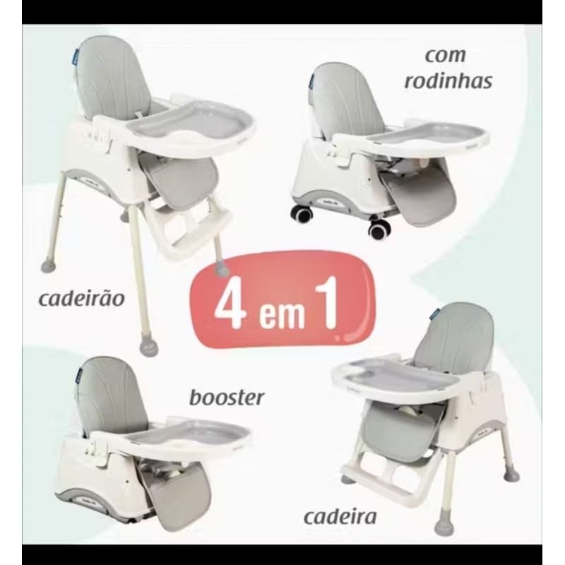Cadeira de Alimentação Infantil Styll Baby com 3 Funções em 1