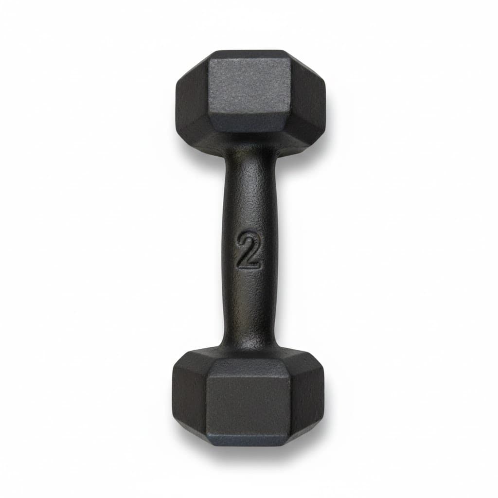 HALTER SEXTAVADO 2KG PINTADO PESO DUMBBELL EXERCÍCIO FORÇA MUSCULAÇÃO GYM PILATES FISIOTERAPIA ACADEMIA EM CASA