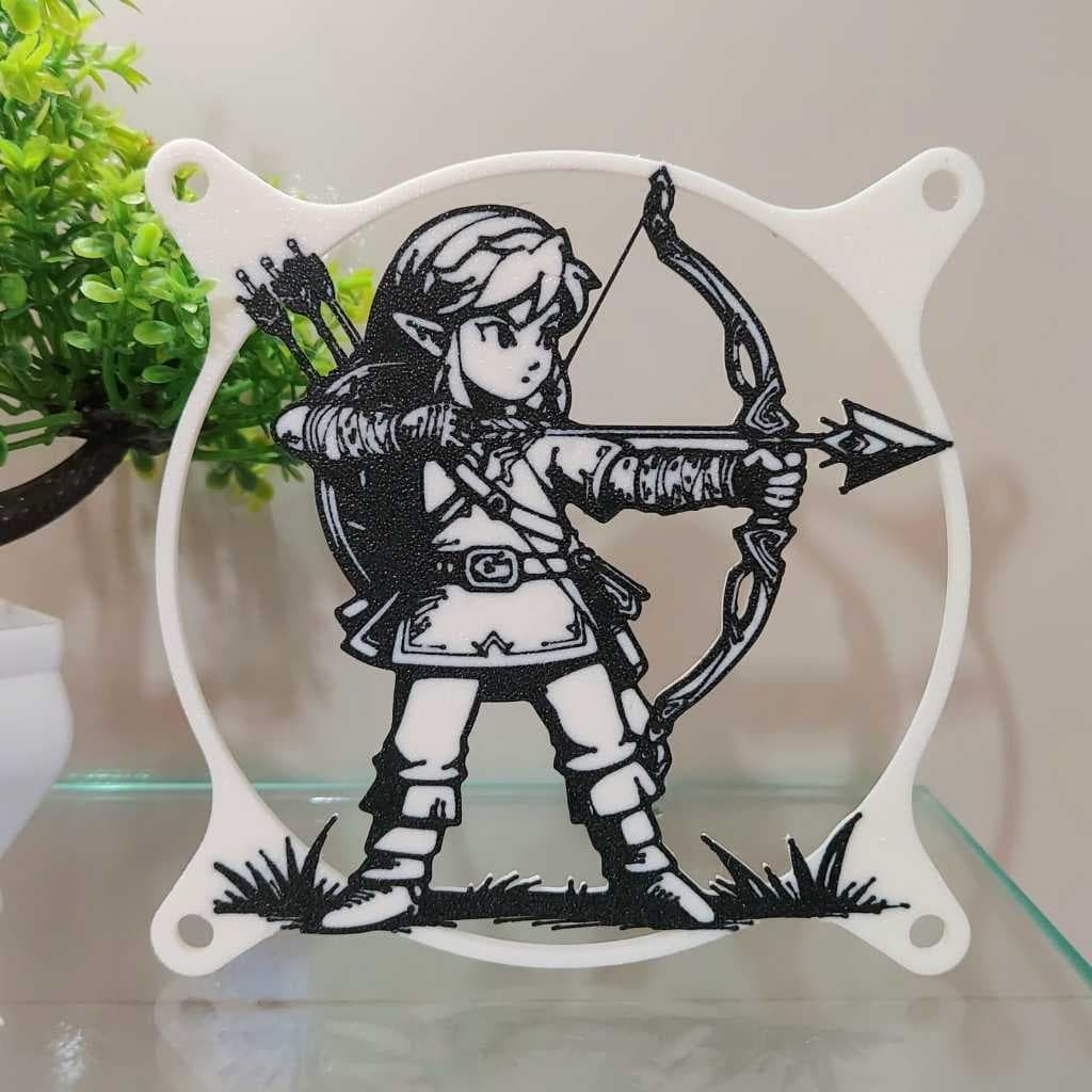 GRADE GRELHA PARA COOLER FAN GRILL 120MM X 120MM THE LEGEND OF ZELDA LINK PC SETUP GAMER