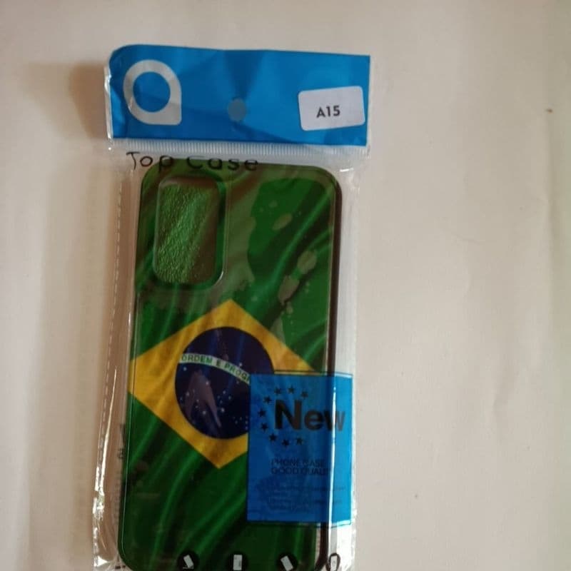 Capa para Celular - Top Case - Celular Samsung A15 - Bandeira do Brasil - Copa  do Mundo