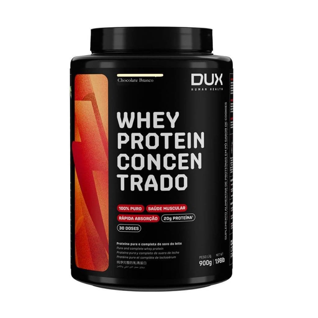 Whey Protein Concentrado Chocolate Branco DUX 900g