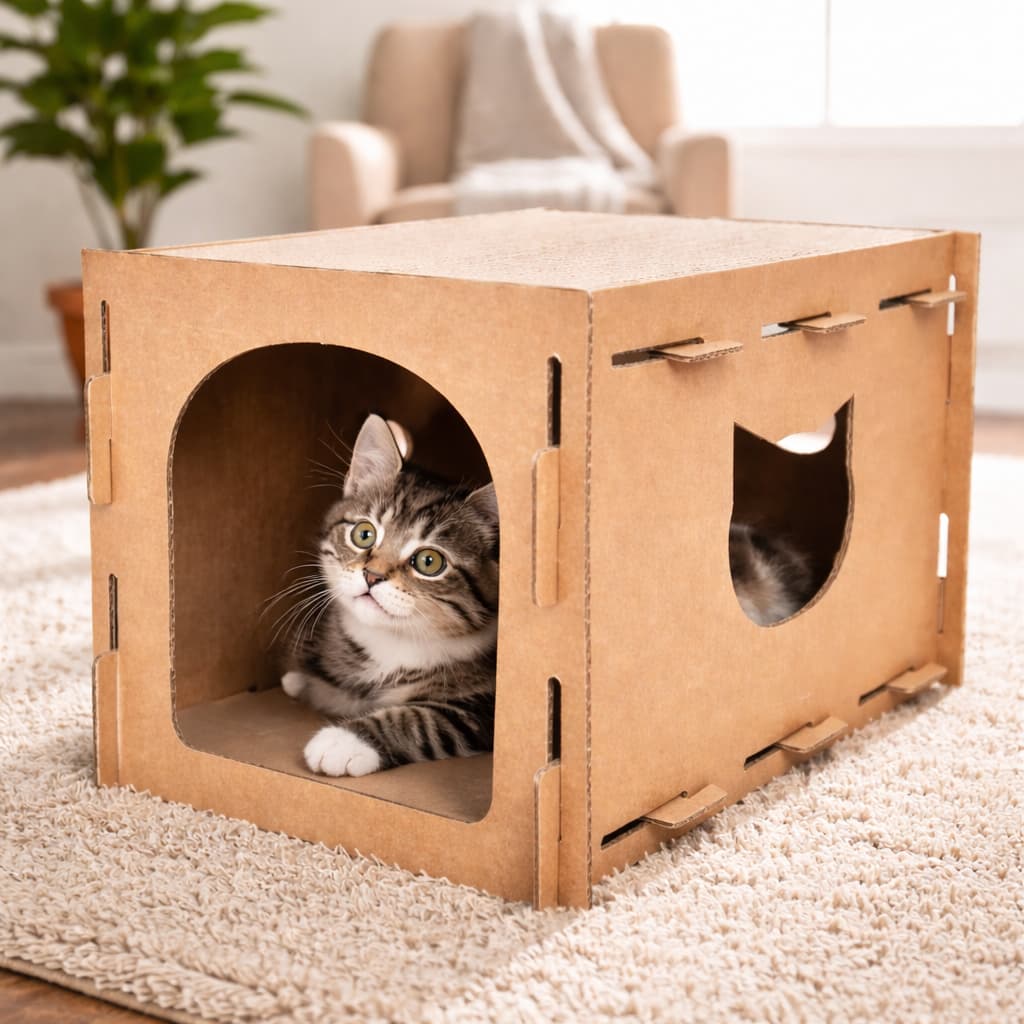 Arranhador Para Gato Toca  Super Resistente Tipo Casinha