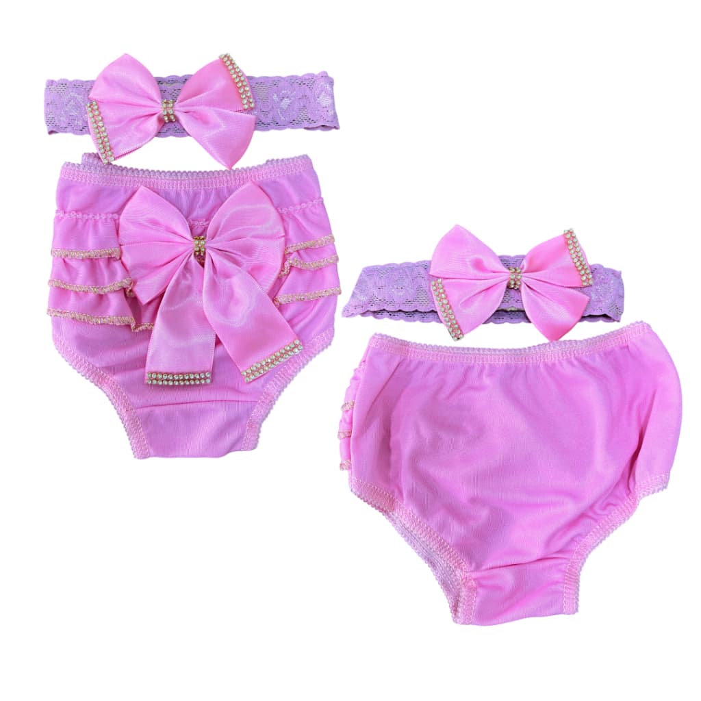Calcinha Bunda Rica Bebê Menina Laço Tapa Fralda Tamanho Único Branco Azul Rosa Amarelo Vermelho