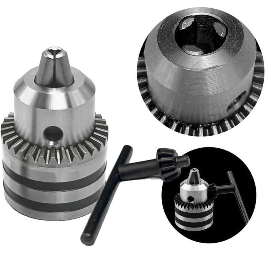 Mandril para Furadeira 1/2 Pol 13mm e  Furadeira 3/8 24F Universal Chave de Aperto Aço Resistente