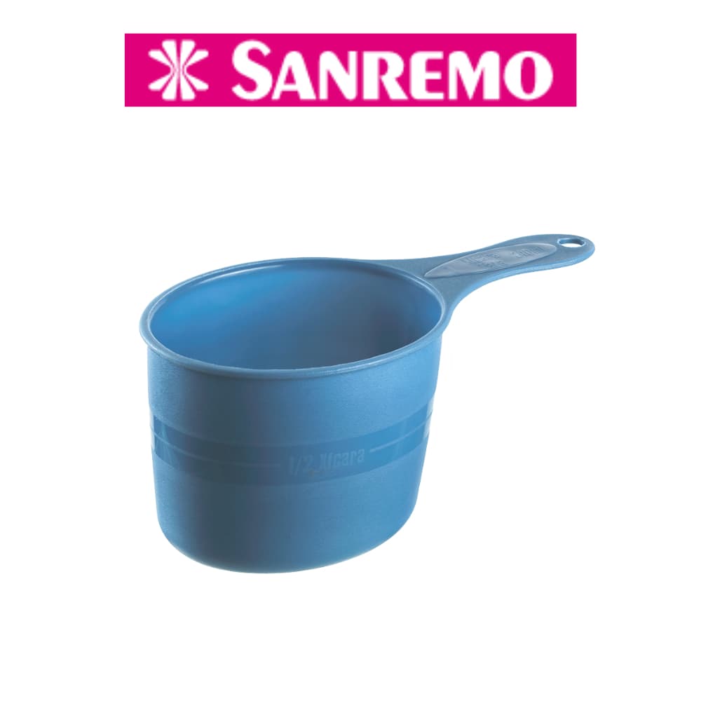 Medidor de Ração Pet Colher Xícara Dosadora de Ração Cachorro Gato 240 mL Azul