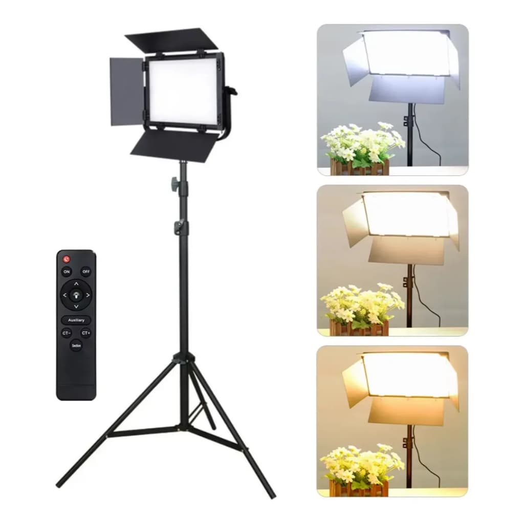 Kit De Iluminação Luz Led Foto Video + Controle Tripé 2m REAL