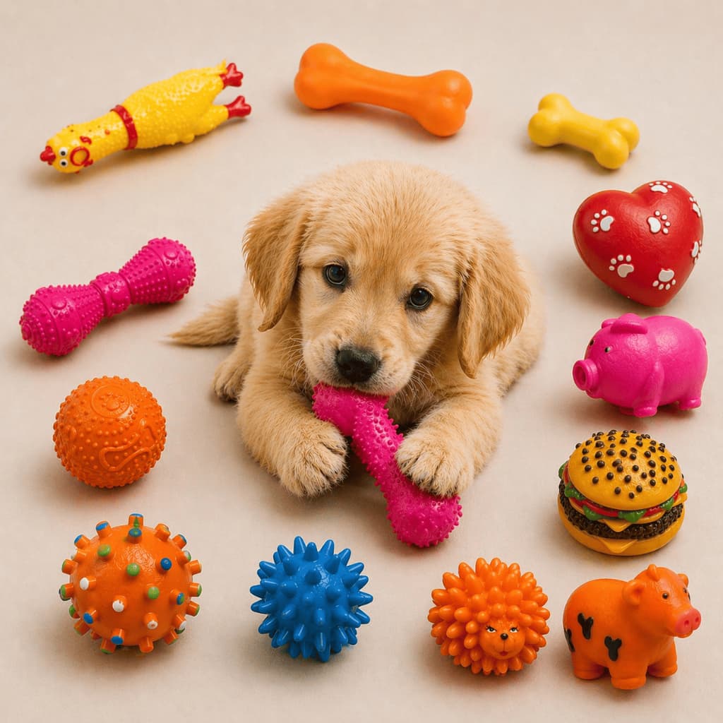 Kit 12/6 Brinquedos Mordedores Cachorro Filhote Anti-stress Pet Ranger os dentes Limpeza da boca
