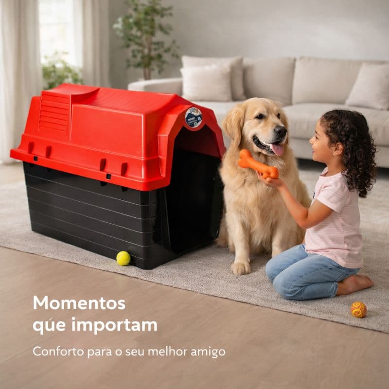 casinha de cachorro n6 plastica proteção uv cama animais domesticos