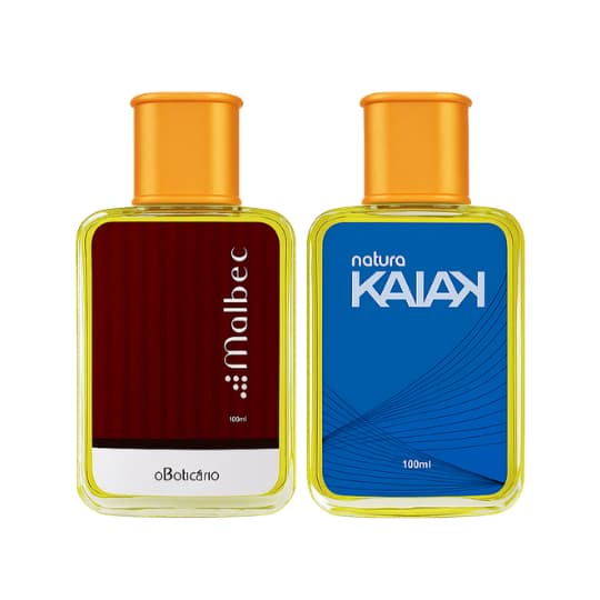 Kit 2 Perfumes Malbec e Kaiak Masculino 100ml Cada Fragrância Importada Elegante Duradoura