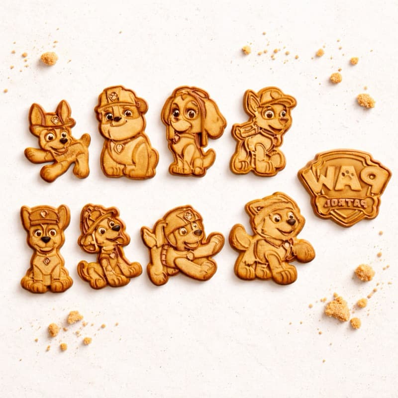 Cortador de Biscoito Patrulha Canina (Kit Com 9 Personagens) Massinha de Modelar