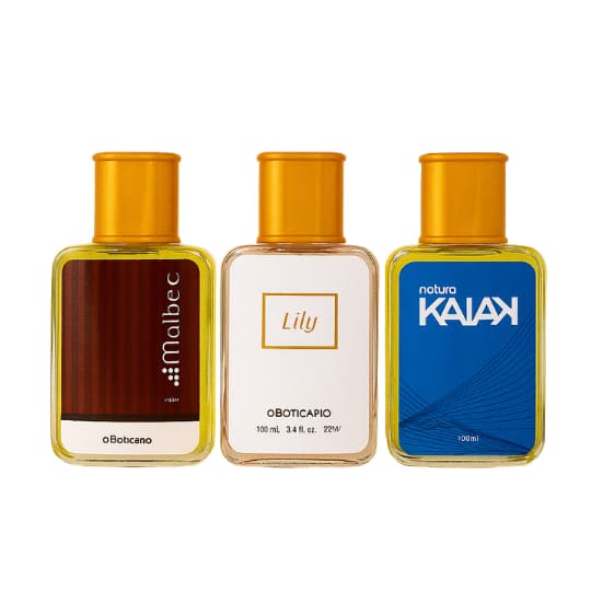 Kit 3 Perfumes Masculino Feminino 100ml Cada Fragrâncias Importadas Fixação Prolongada Uso Diário