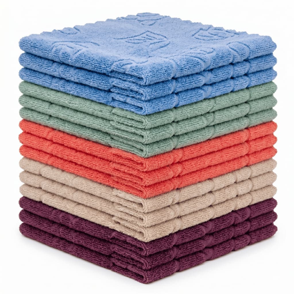 Kit 30 Panos de Limpeza Microfibra 30x30cm Multiuso Absorvente Lavável Casa Cozinha Carro