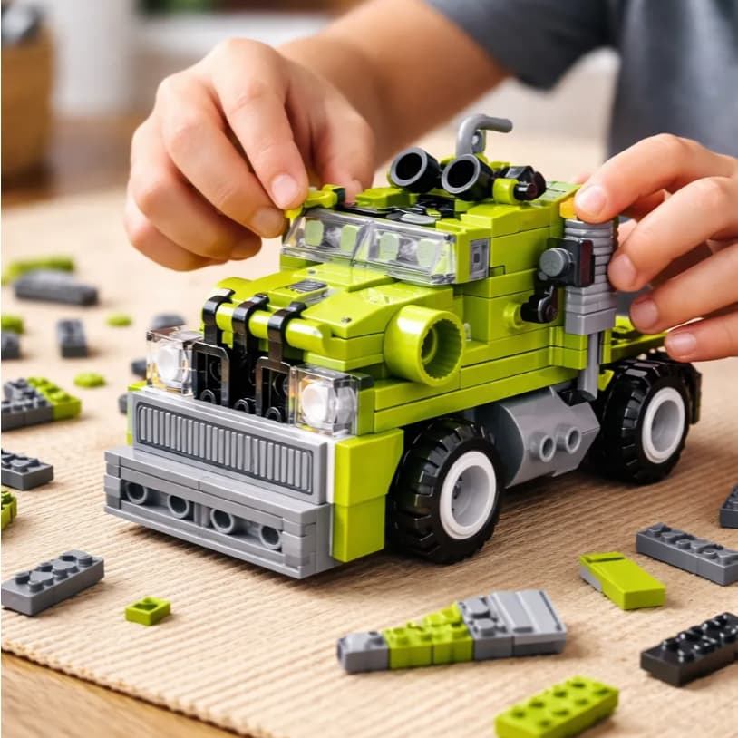 Bloco de Montar Caminhão Transformar Compatível com Lego
