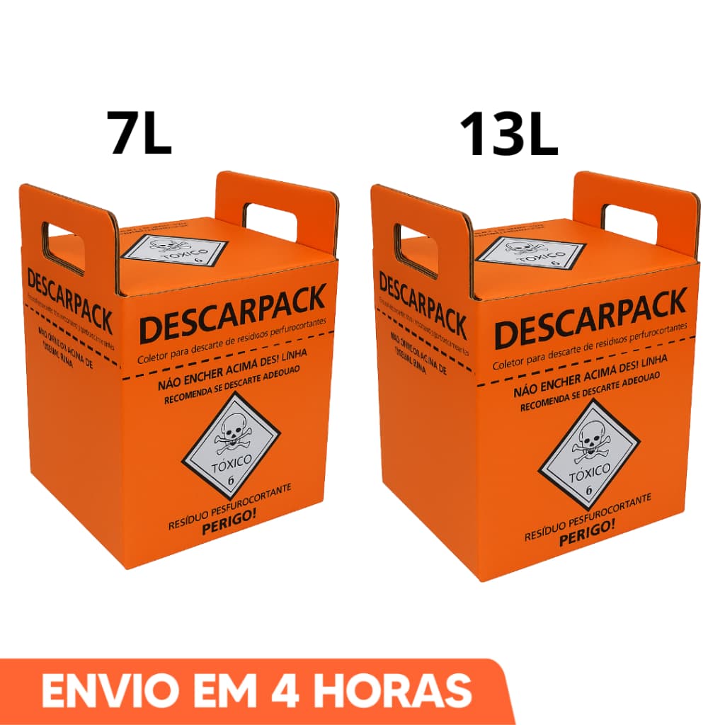 Caixa Coletora Para Resíduos Tóxicos 7L 13L Descarpack