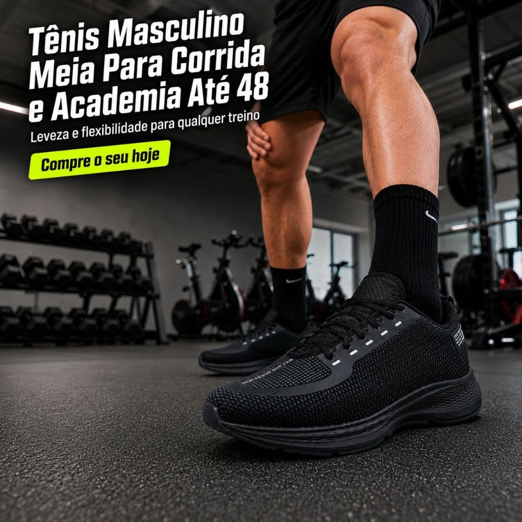 Tênis Masculino Esportivo - Tênis Corrida ,Conforte e Leve Numeração Especial 34 ao 48 - Compre já