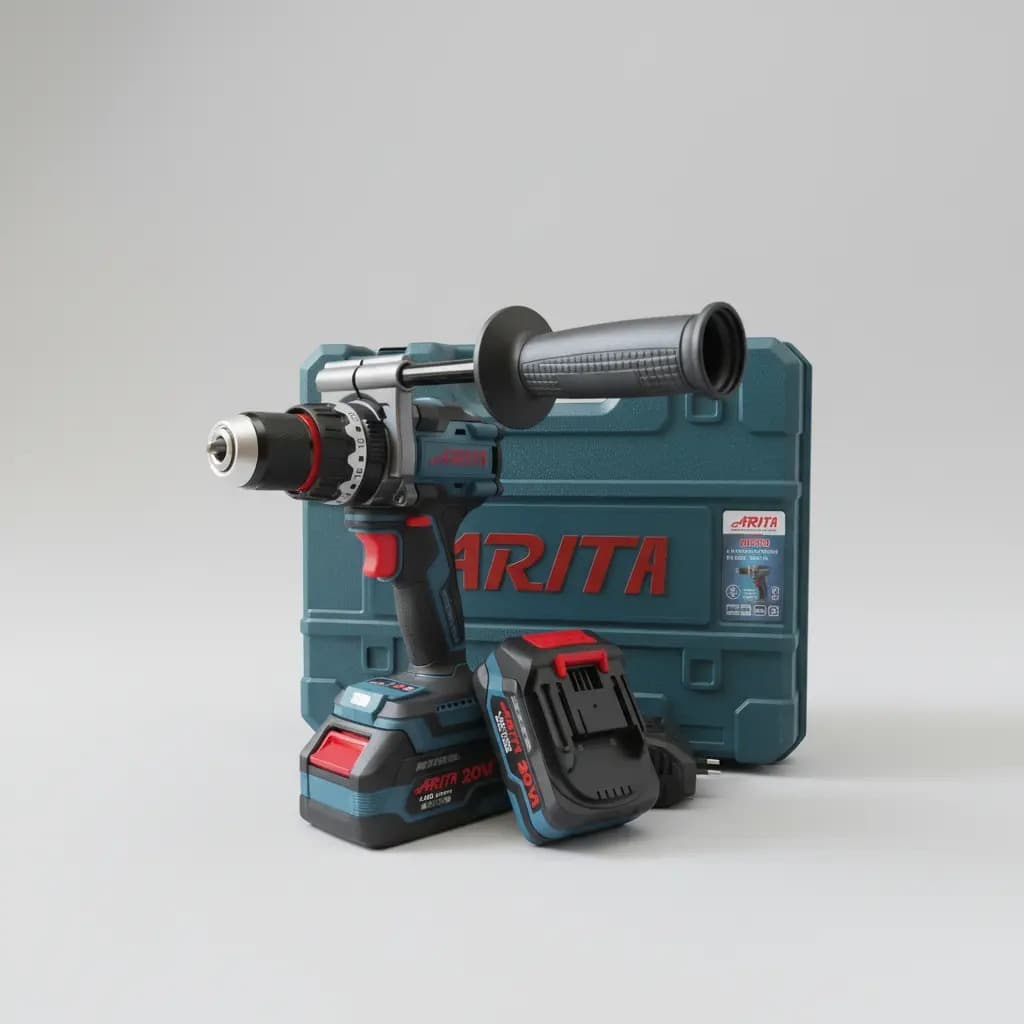 Parafusadeira Furadeira Com Impacto Arita 20v 2 Baterias 4ah 13160
