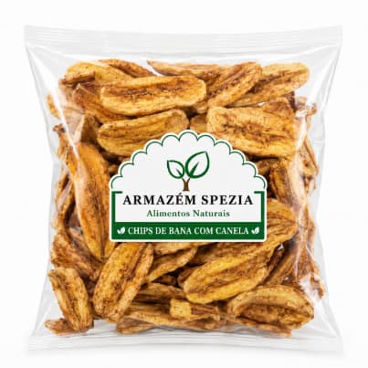 Chips de Banana com Canela Crocantes Naturais | Snack Saudável Spezia