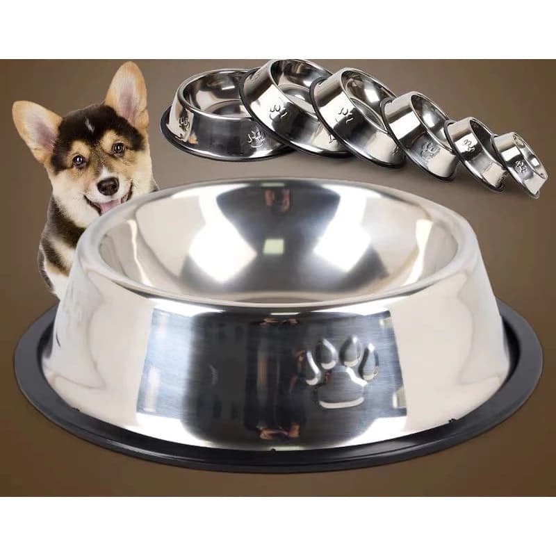 Comedouro, Bebedouro Antiderrapante Redondo Pequeno Para Cachorro e Gato - Pote de Ração para Pets