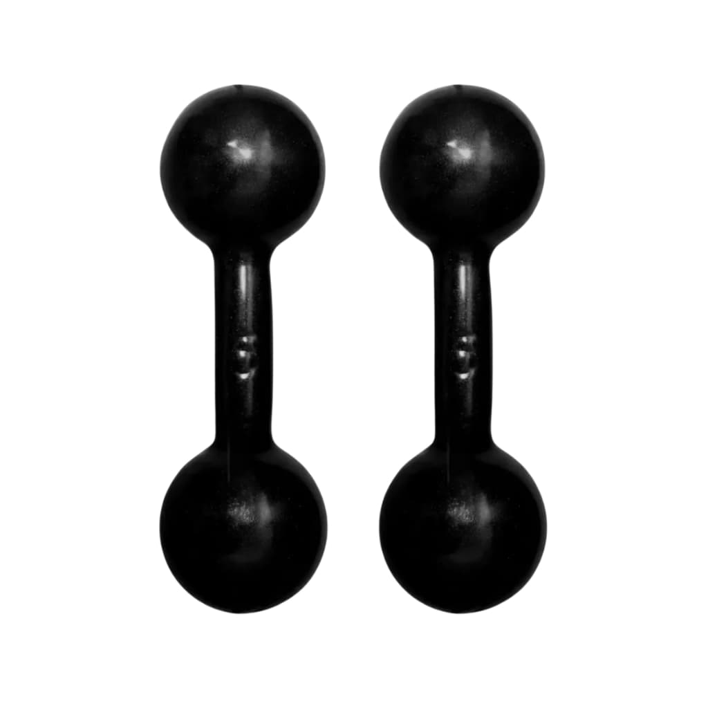 Par Halter Bola 5kg Emborrachado Pesinho Profissional Levantamento de Peso Academia Casa Fitness Musculação Treinamento
