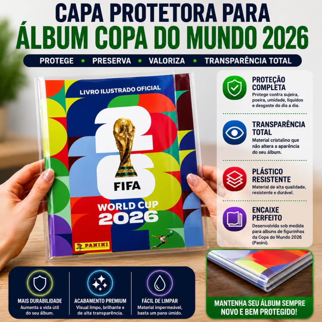 Capa Plástica Protetora de Álbum Capa Mole