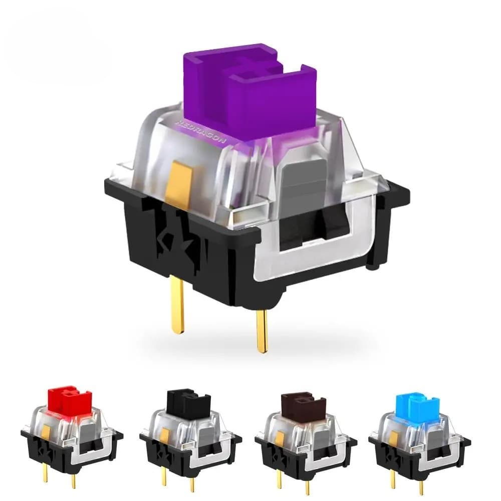 Switch Mecânico Redragon 3 pinos Interruptor para Teclado Mecânico Tátil e Linear