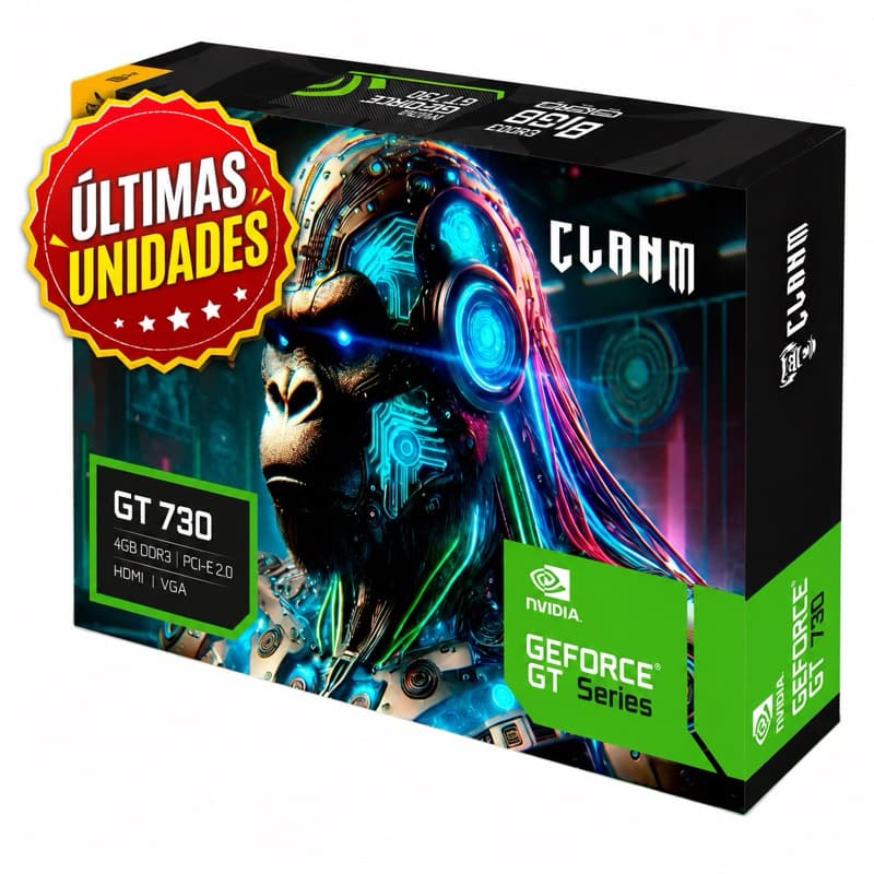 Placa de Vídeo Nvidia Geforce GT 730 4GB DDR3 128bit Clanm HDMI VGA DVI PCIe 2.0 PC Computador