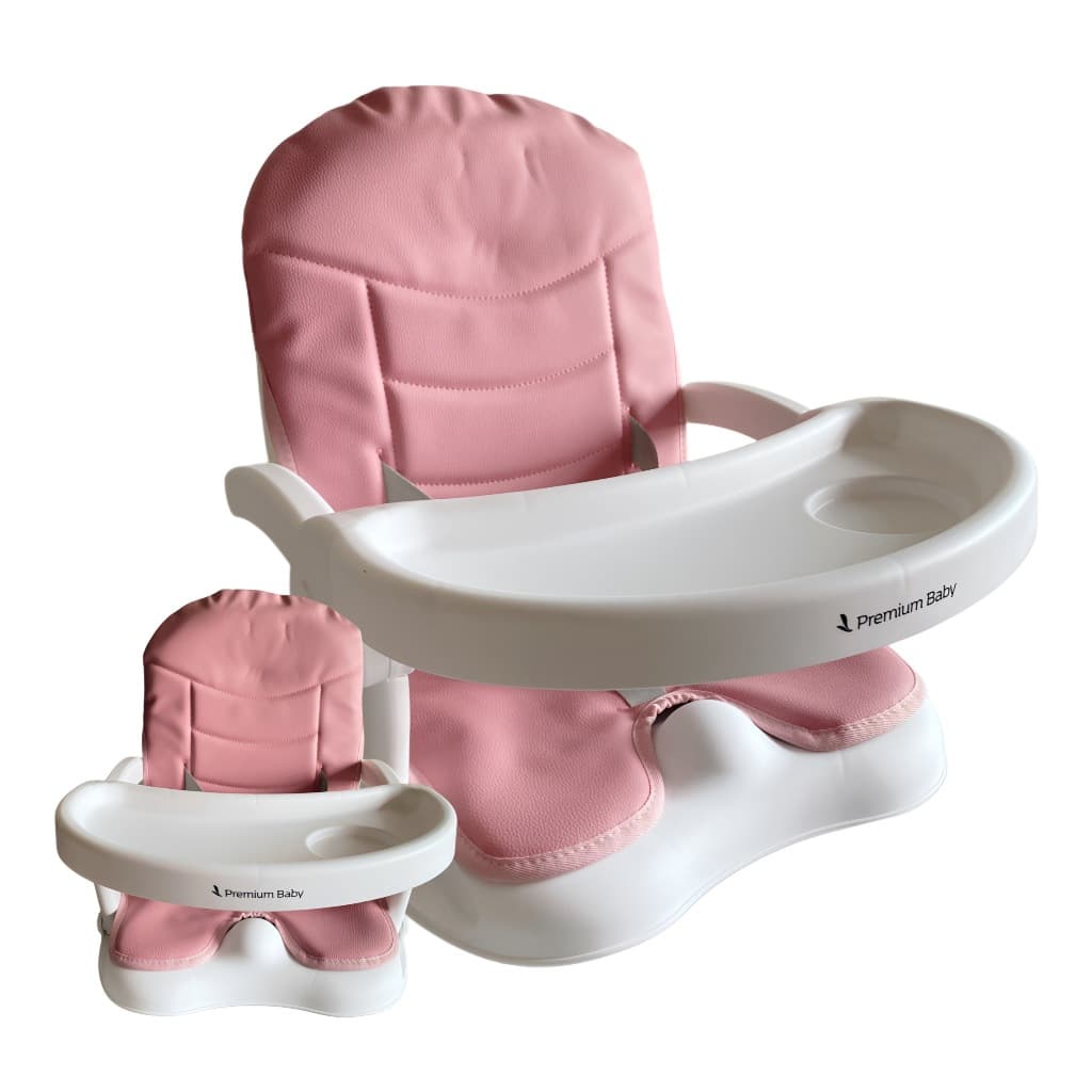 Cadeira de Alimentação Compacta bebe Cadeirinha de Refeição Infantil Bebê Portátil Cloud Rosa Azul Premium Baby Segura