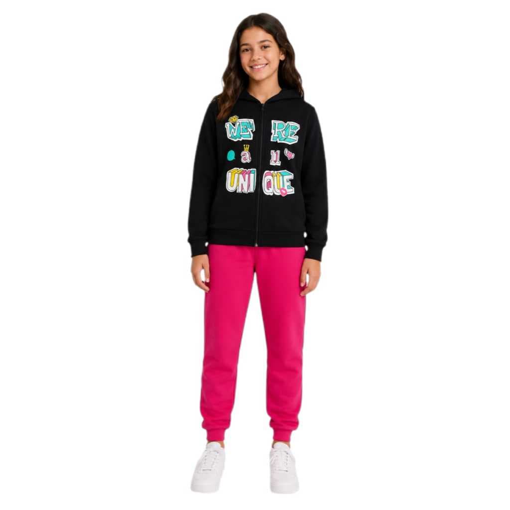Conjunto Avulso de Moletom Juvenil Menina 1 Jaqueta + 1 Calça de moletom  10/12/14/16