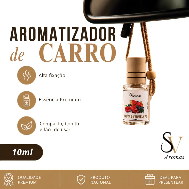 Kit 3,2,1 Perfume para Carro Premium Aromatizador de Carro Cheirinho de Carro Alta Fixação