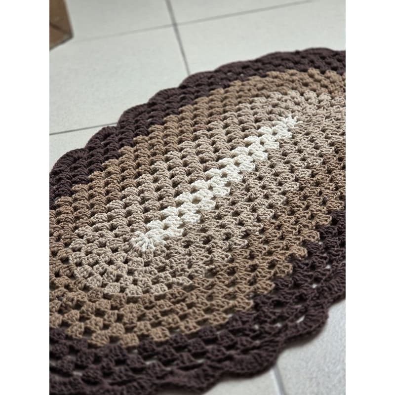 Tapete Sara de Crochê para Banheiro | Barbante Resistente | Artesanal