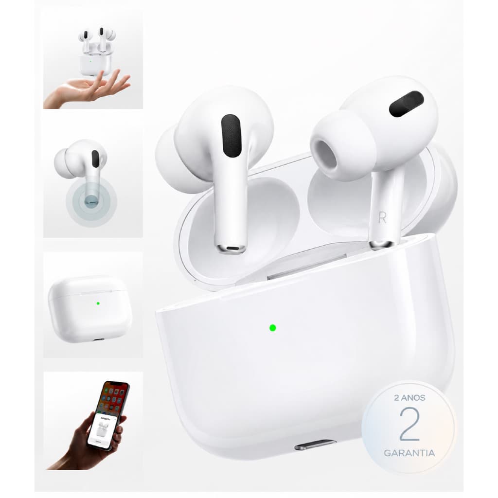 Fone de Ouvido Bluetooth Sem Fio TWS PRO 3 Com Microfone e Touch Para Celular Android e iOS