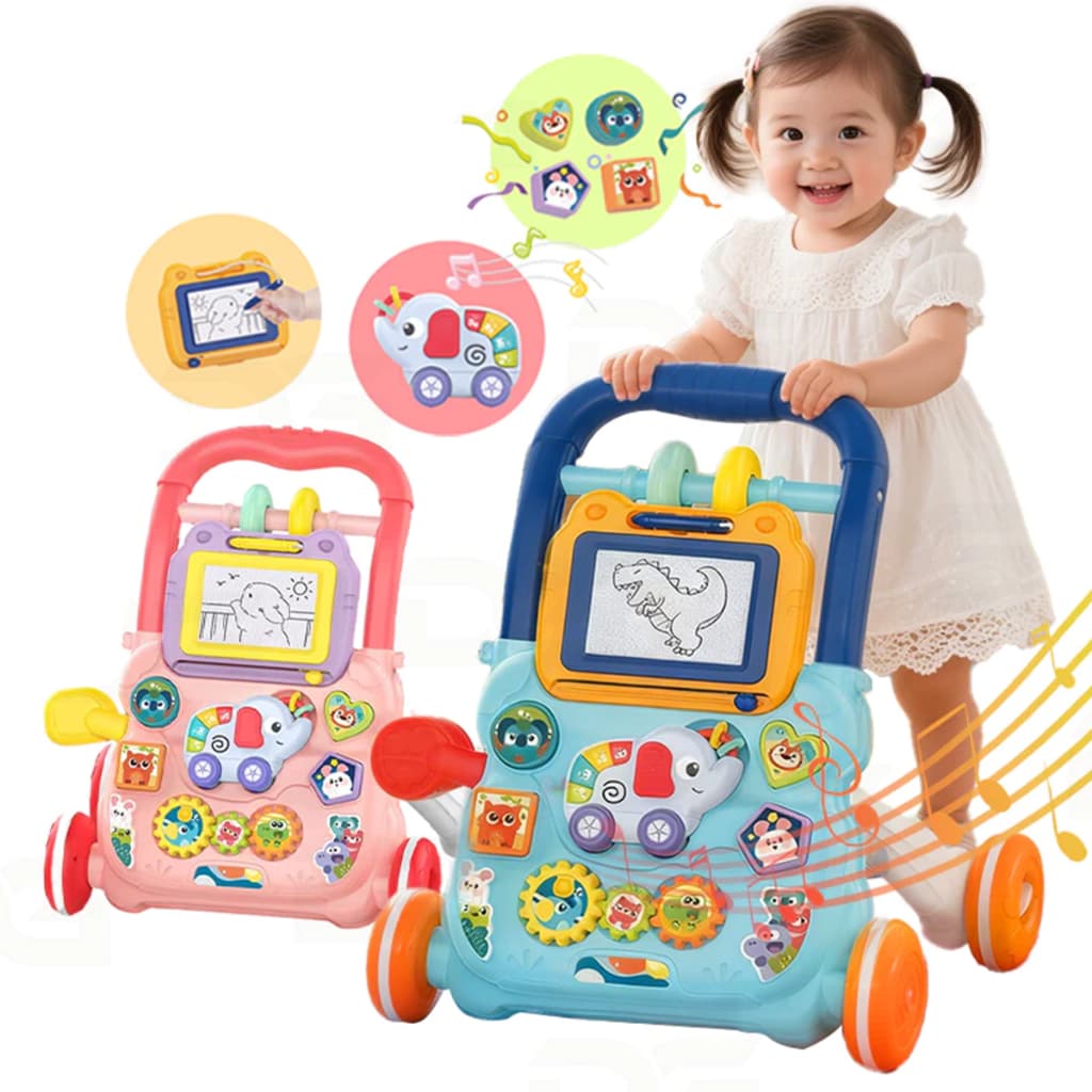 Andador Infantil Empurrador Infantil Educativo Musical Empurrador Quadro Magico Educativo Bebê  -P20