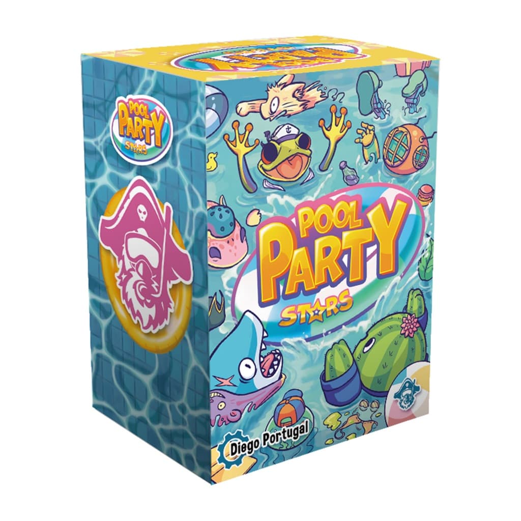 Pool Party Stars - Jogo de Cartas Amigos e Família, 3 a 6 jogadores, partidas de 20 min - Bucaneiros
