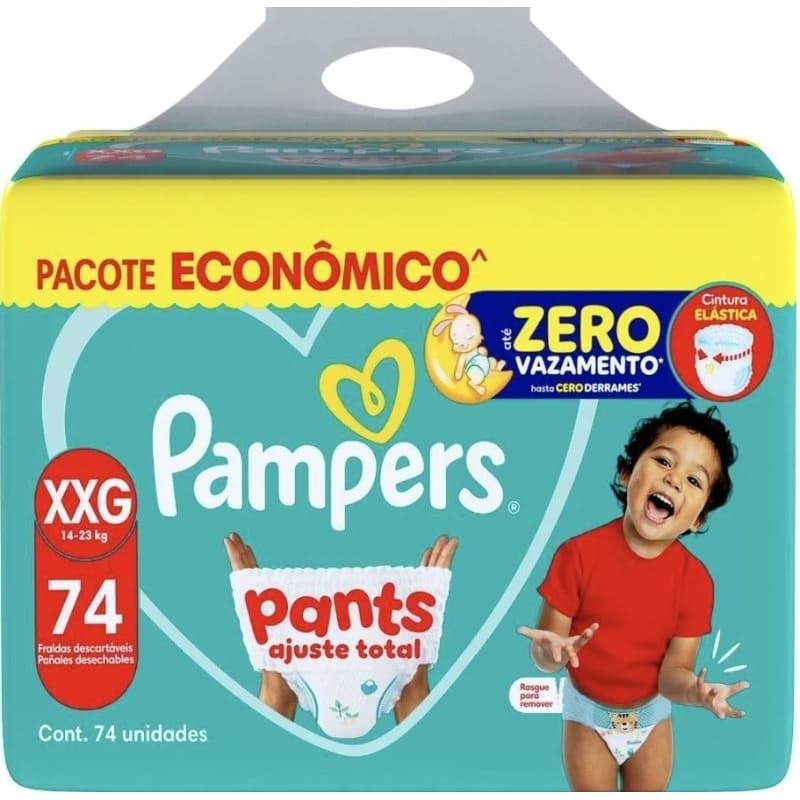 Fralda Pampers Pants Max Ajuste Total Xxg Com 74 Unidades