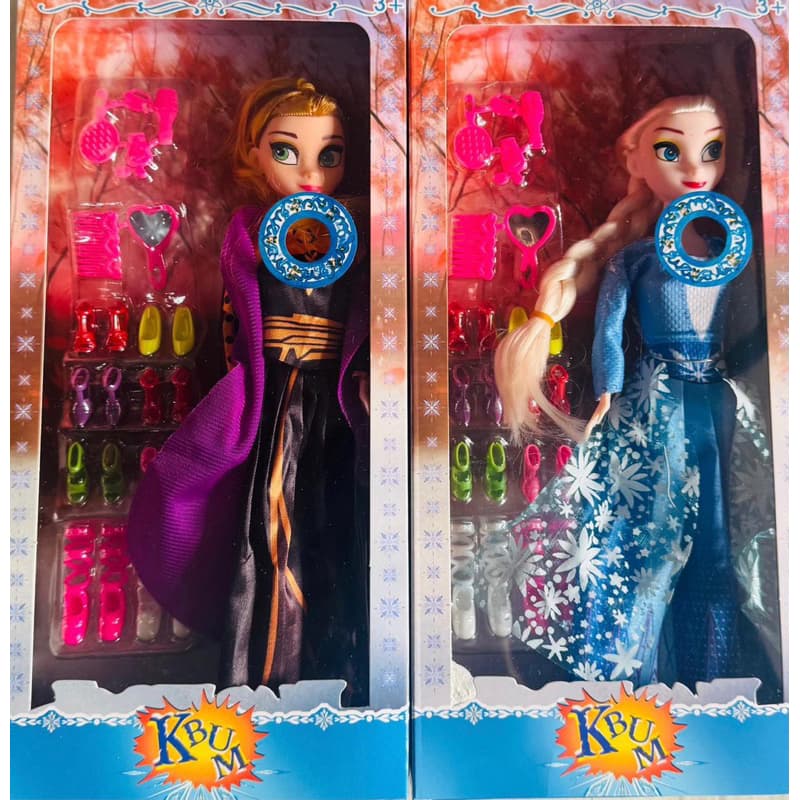 Boneca Frozen Elsa e Anna Filme Musical Bonecas Articuladas 30cm Infantil com acessórios