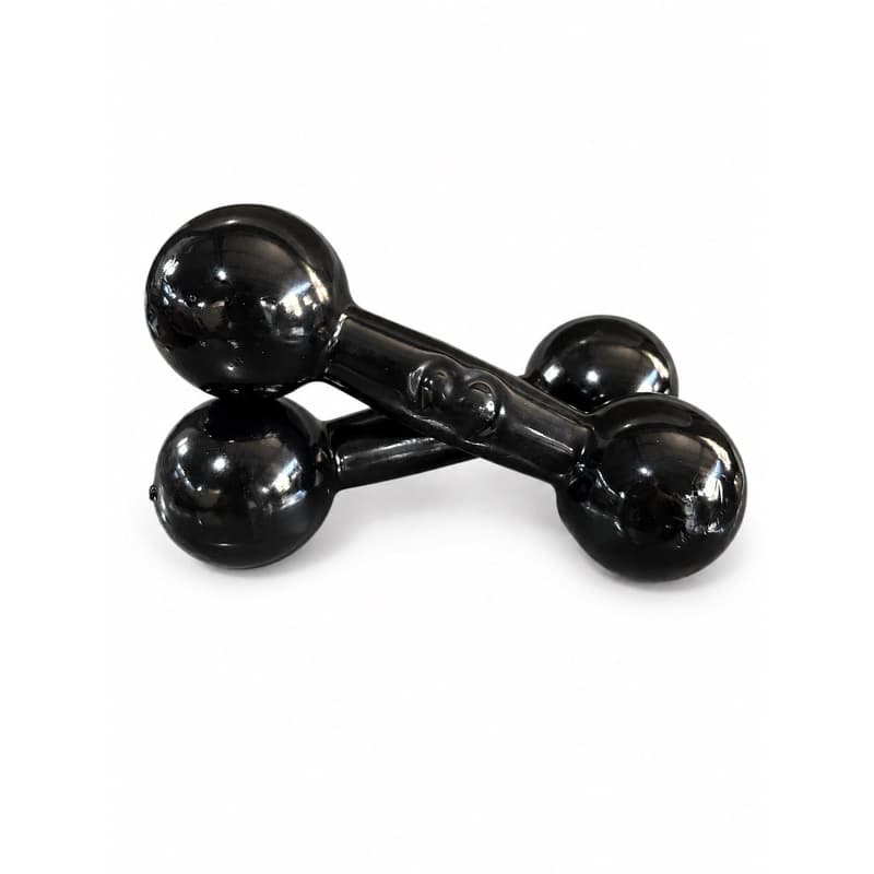 Par Halter Bola 3kg Emborrachado Treino Musculação Fitness Peso Livre Funcional Academia em Casa