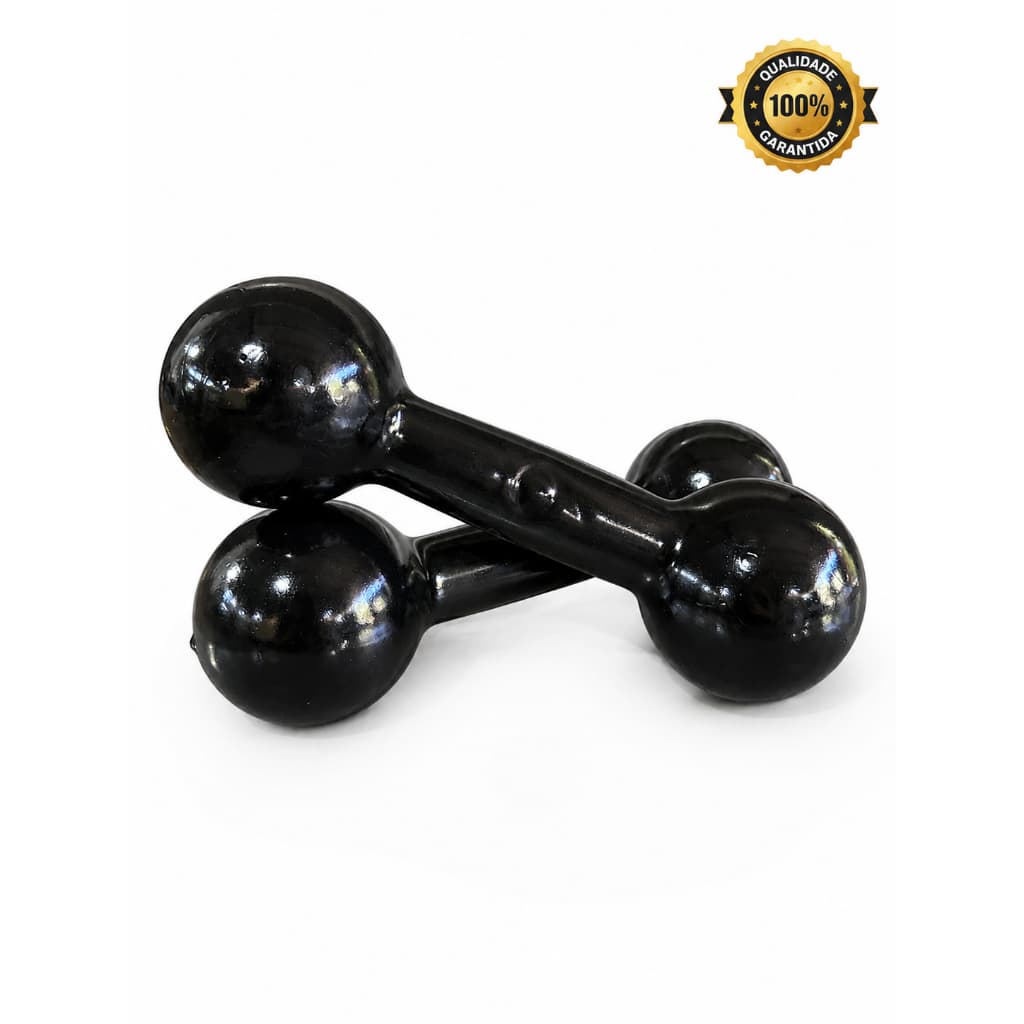 Halter Par Bola 6kg Emborrachado (2 Und) Treino Musculação Calistenia Fitness Peso Livre Funcional Academia em Casa