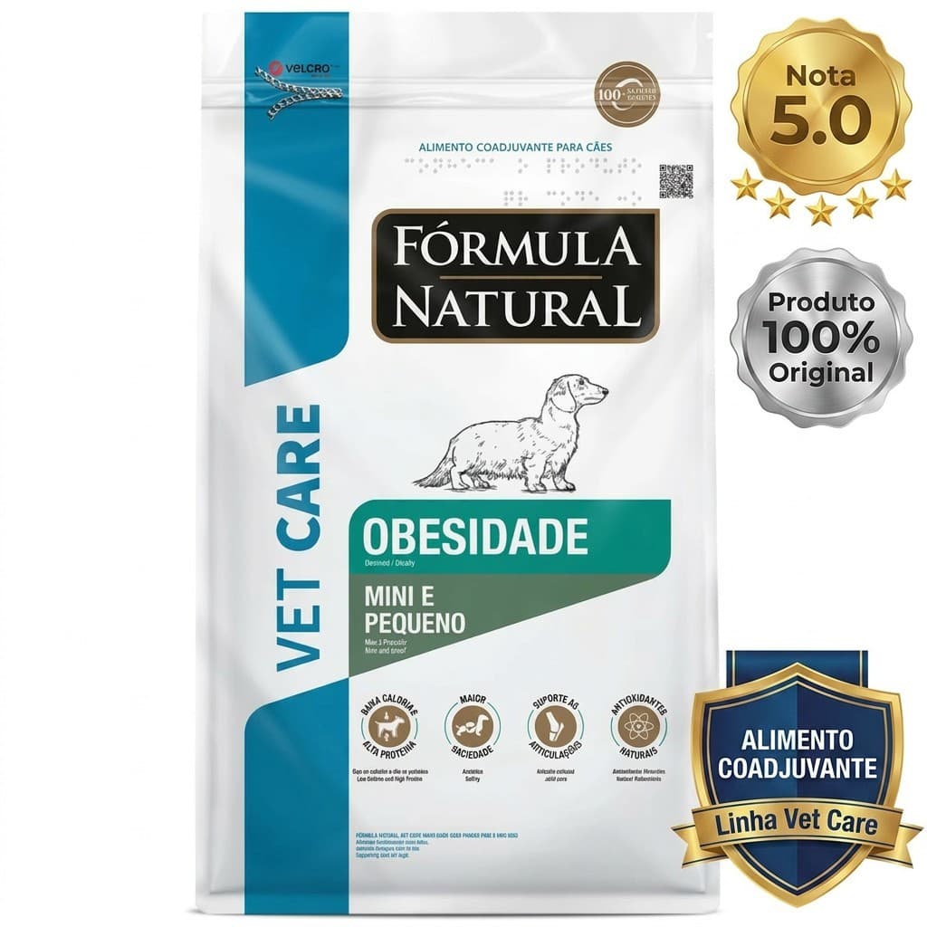 Ração Formula Natural Vet Care Cães Obesidade 2kg Mini e Pequeno Emagrecimento Saudável Coadjuvante