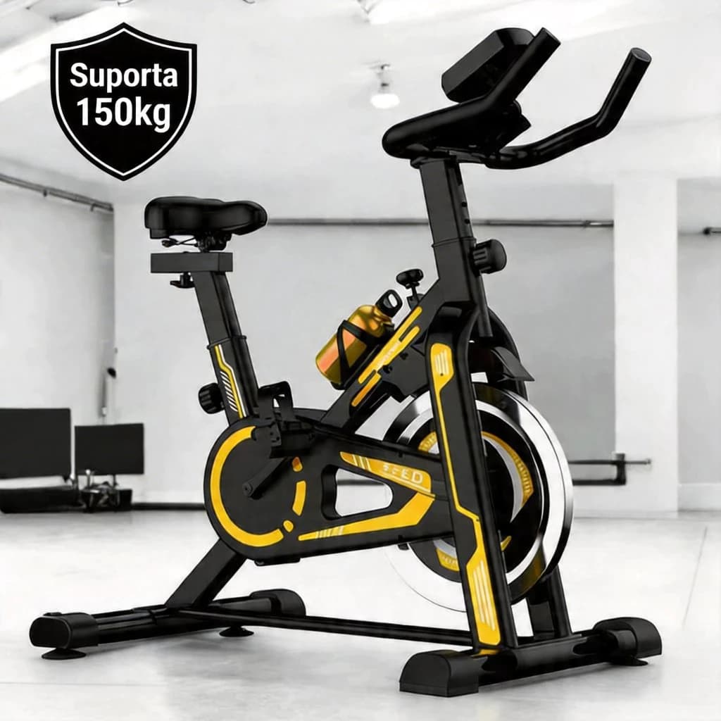 Bicicleta Ergométrica Spinning Volante 13kg Suporta 150kg Treino em Casa Silenciosa