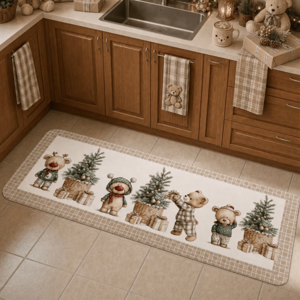 Passadeira 1,20x45 Antiderrapante Natal Estampa Natalina Decoração Sala