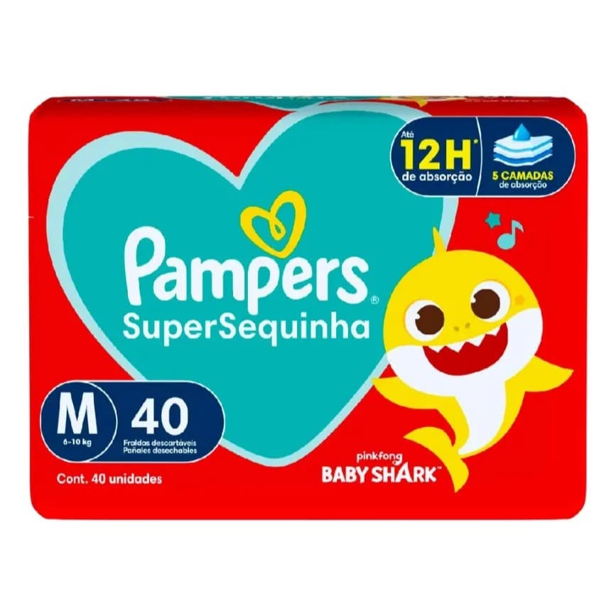 Fralda Descartável Pampers Supersequinha Mega M Fralda Infantil