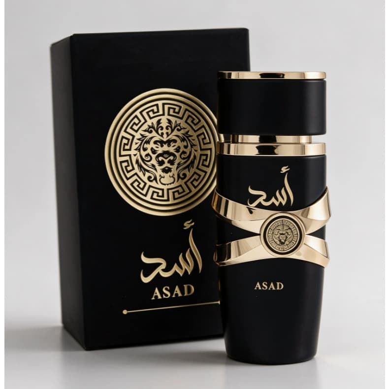 Perfume Importado Masculino Asad Design Elegante Cilíndrico Preto Aroma Sofisticado para Trabalho, Baladas e Eventos Not