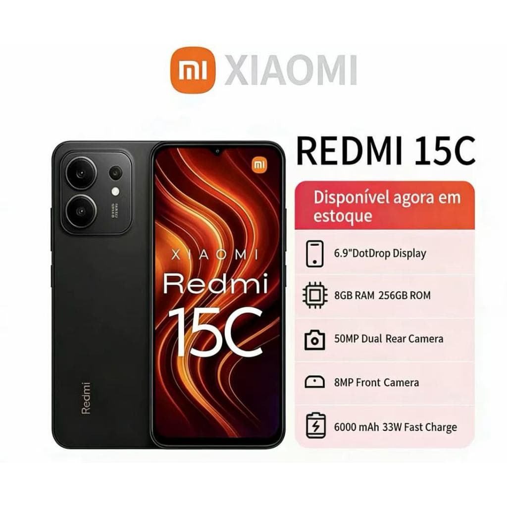 Celular Xiaomi Redmi 15C  Smartphone 8GB+256GB RAM ORIGINAL