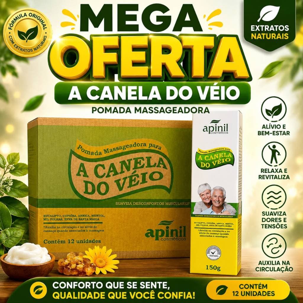 Kit 12 Unid Pomada Massageadora Canela de Veío 150g Bio Instinto