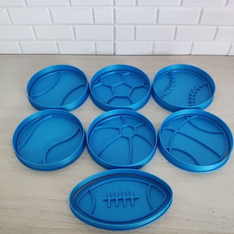 Kit com 7 Cortadores Bolas | Biscoitos | Cookies | Pasta Americana | Massinha de Modelar